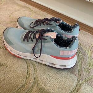 On Running Women's Sneakers in Light Blue and White